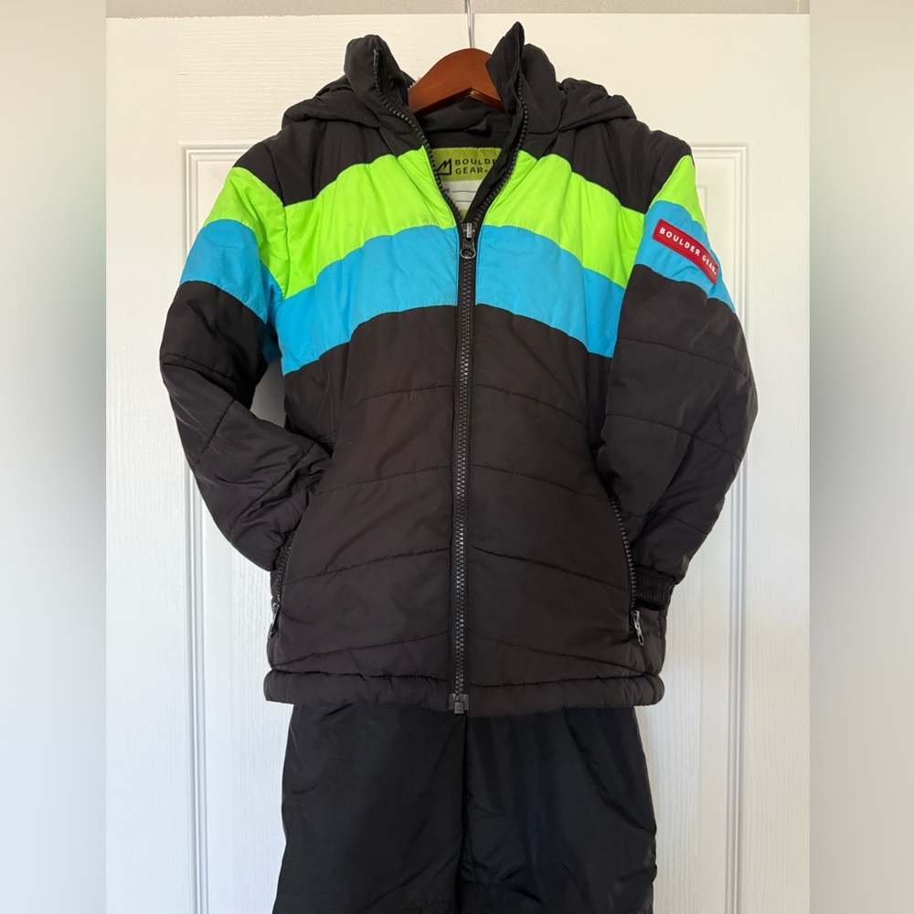Boulder Gear Kids Devon Jacket - Black, Blue, and Green